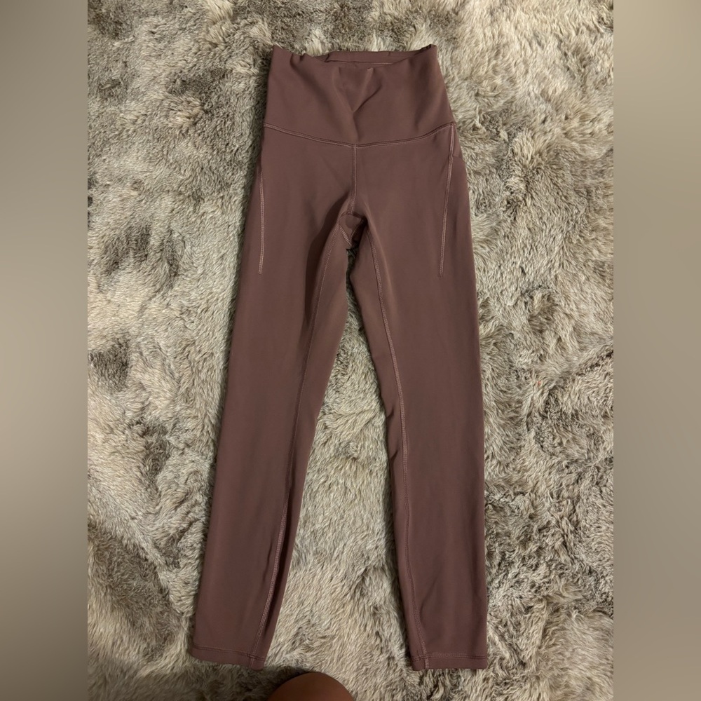 Women's High-Waisted Brown Leggings